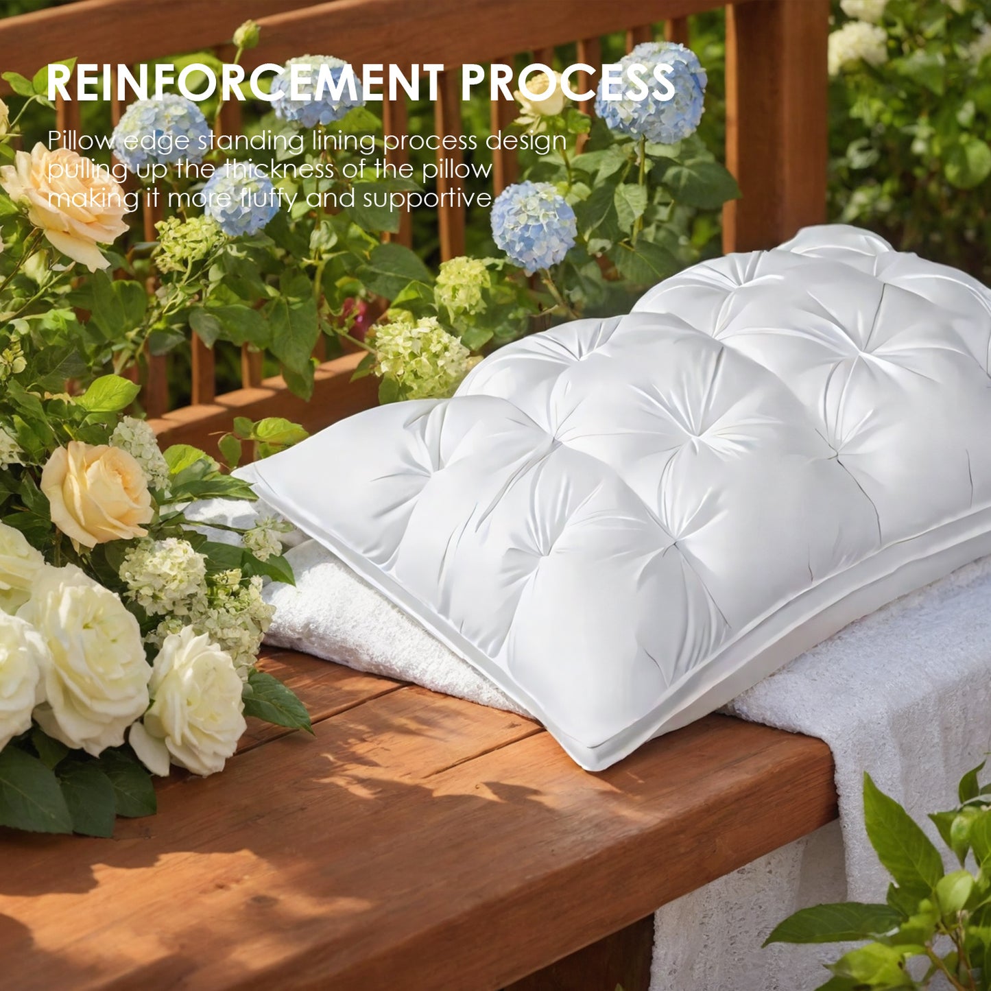 Brushed Twist Pillow Down Fiber Two-in-one Pillow Double-layer Design Breathable OKO-100 Certified
