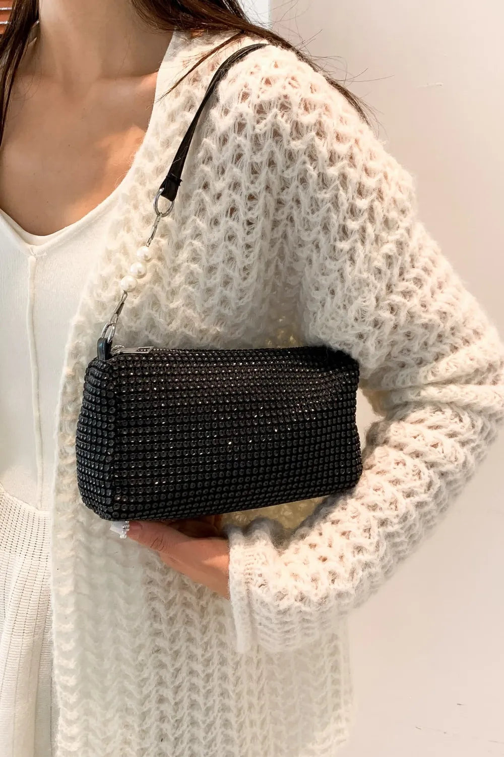 Openwork Crossbody Bag with Removable Strap - LaTezza Online Shop