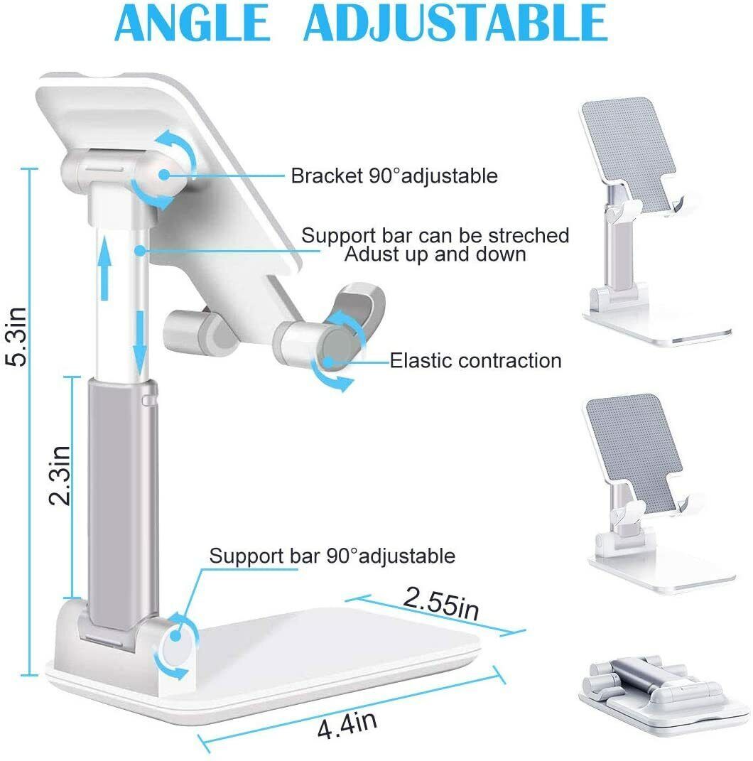 Cell Phone Stand Desktop Holder Tablet Stand Mount Mobile Phone Desktop Tablet Holder Table Cell Foldable Extend Support Desk Mobile Phone Holder Stand - LaTezza Online Shop