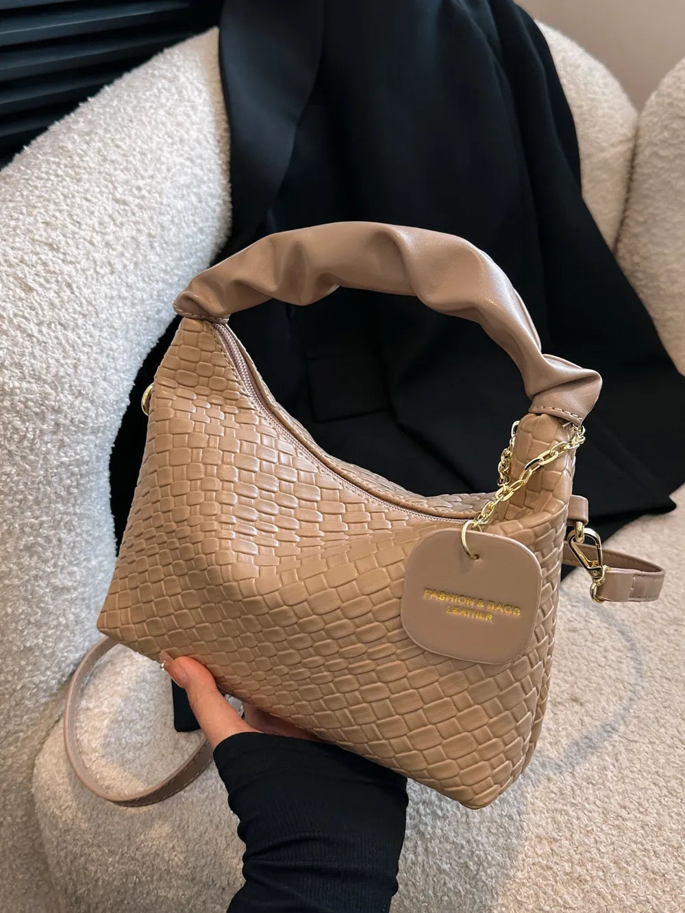 PU Leather Woven Crossbody Bag - LaTezza Online Shop