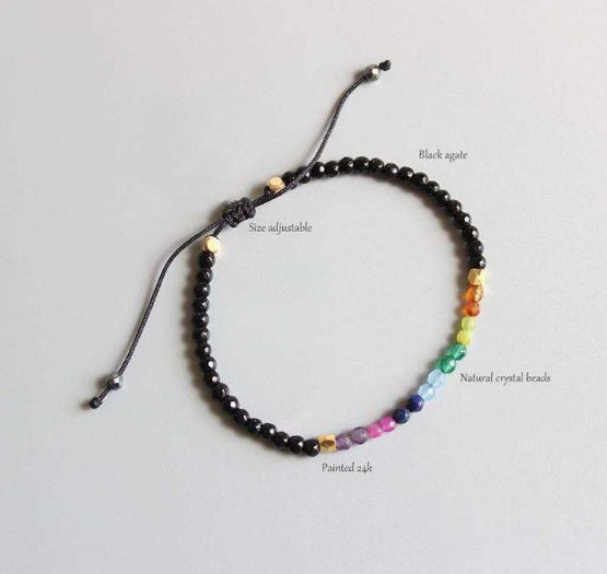 12 Constellation Lucky Stone 3MM Seven Chakra Bracelet - LaTezza Online Shop
