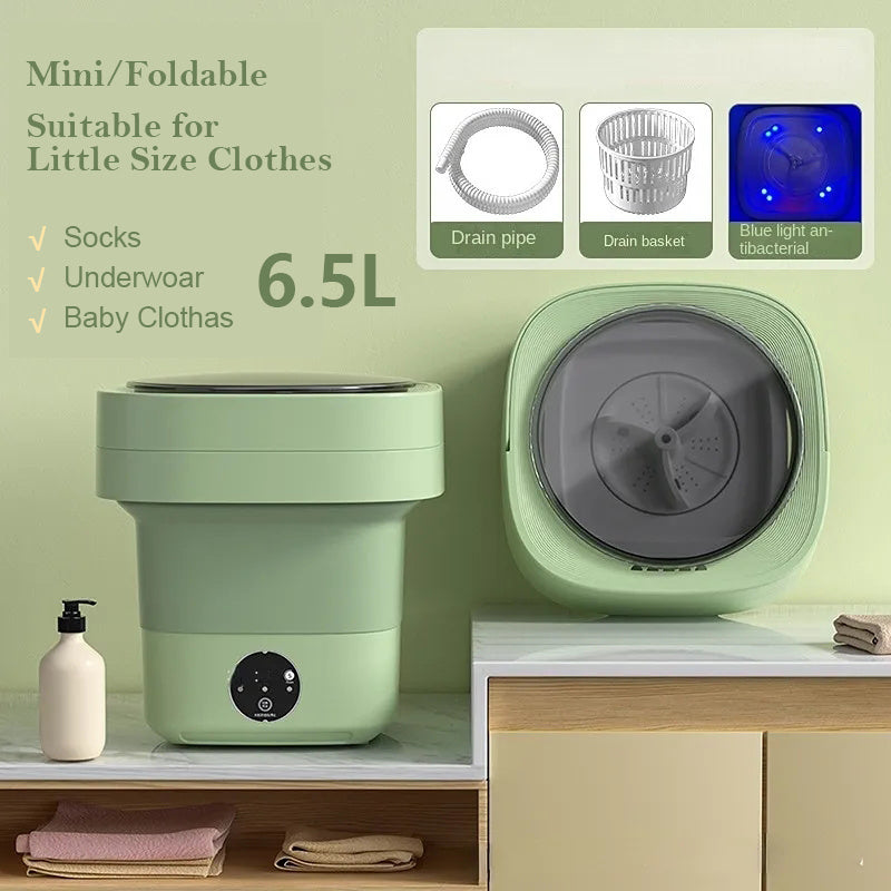 Mini Foldable Washing Machine Portable for Socks Underwear 3 Models With Spinning Dry Gadgets