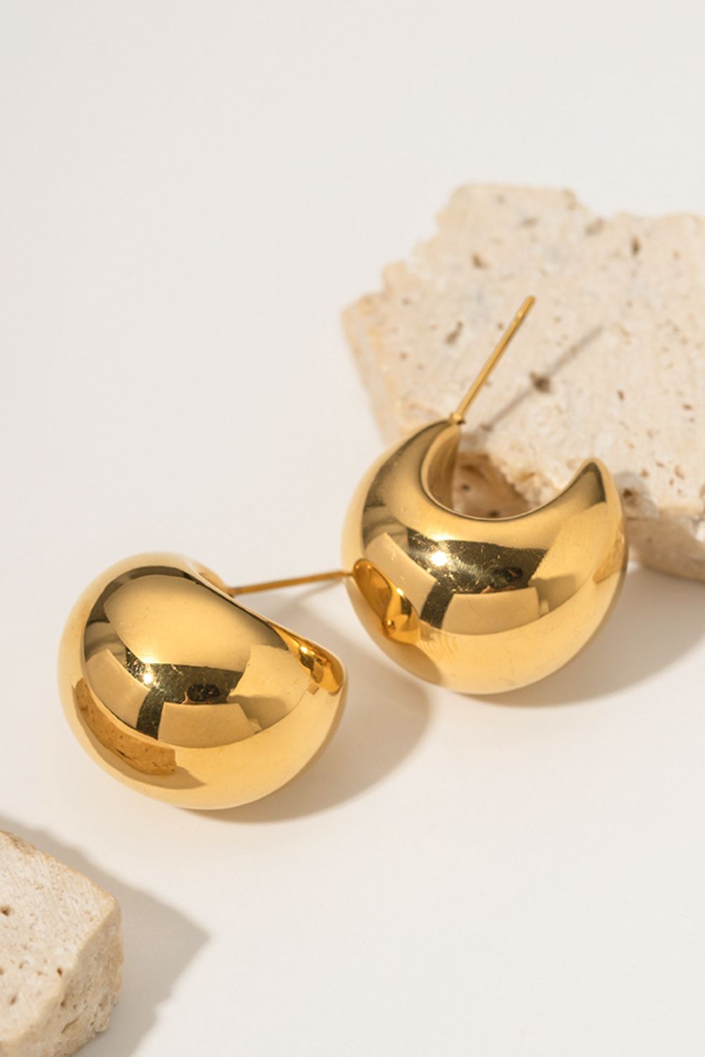Stainless Steel C-Hoop Earrings - LaTezza Online Shop