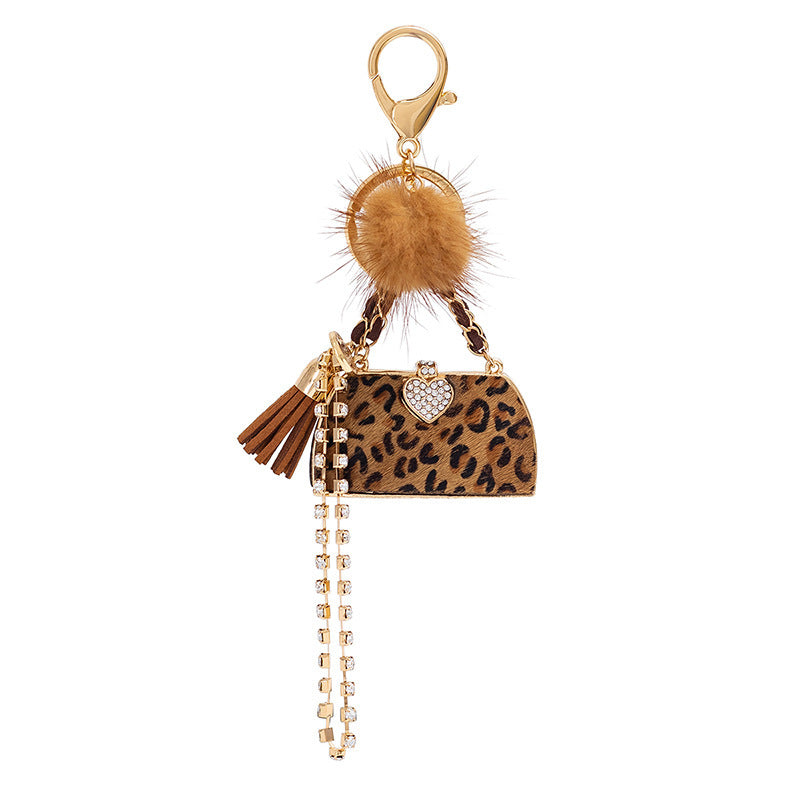 Personalized Leopard Print Handbag Key Ring Pendants - LaTezza Online Shop