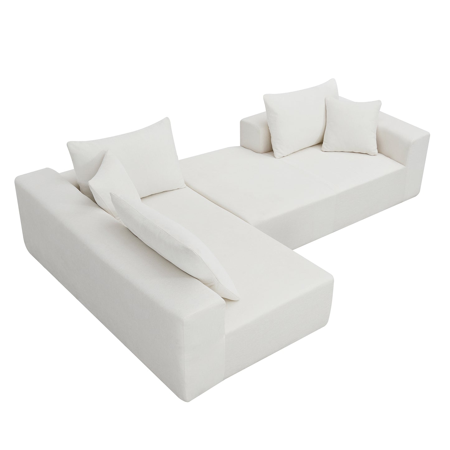 109*68" Modular Sectional Living Room Sofa Set Modern Minimalist Style Couch White - LaTezza Online Shop