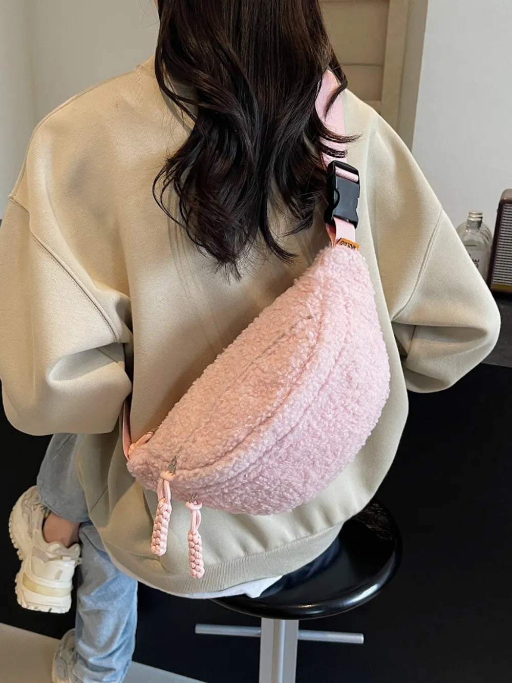 Sherpa Crossbody Bag with Adjustable Strap - LaTezza Online Shop