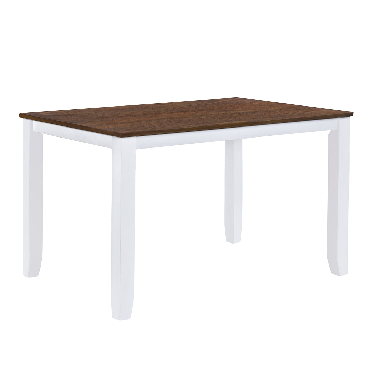 TOPMAX Rustic Minimalist Wood 5-Piece Dining Table Set with 4 X-Back Chairs for Small Places White - LaTezza Online Shop