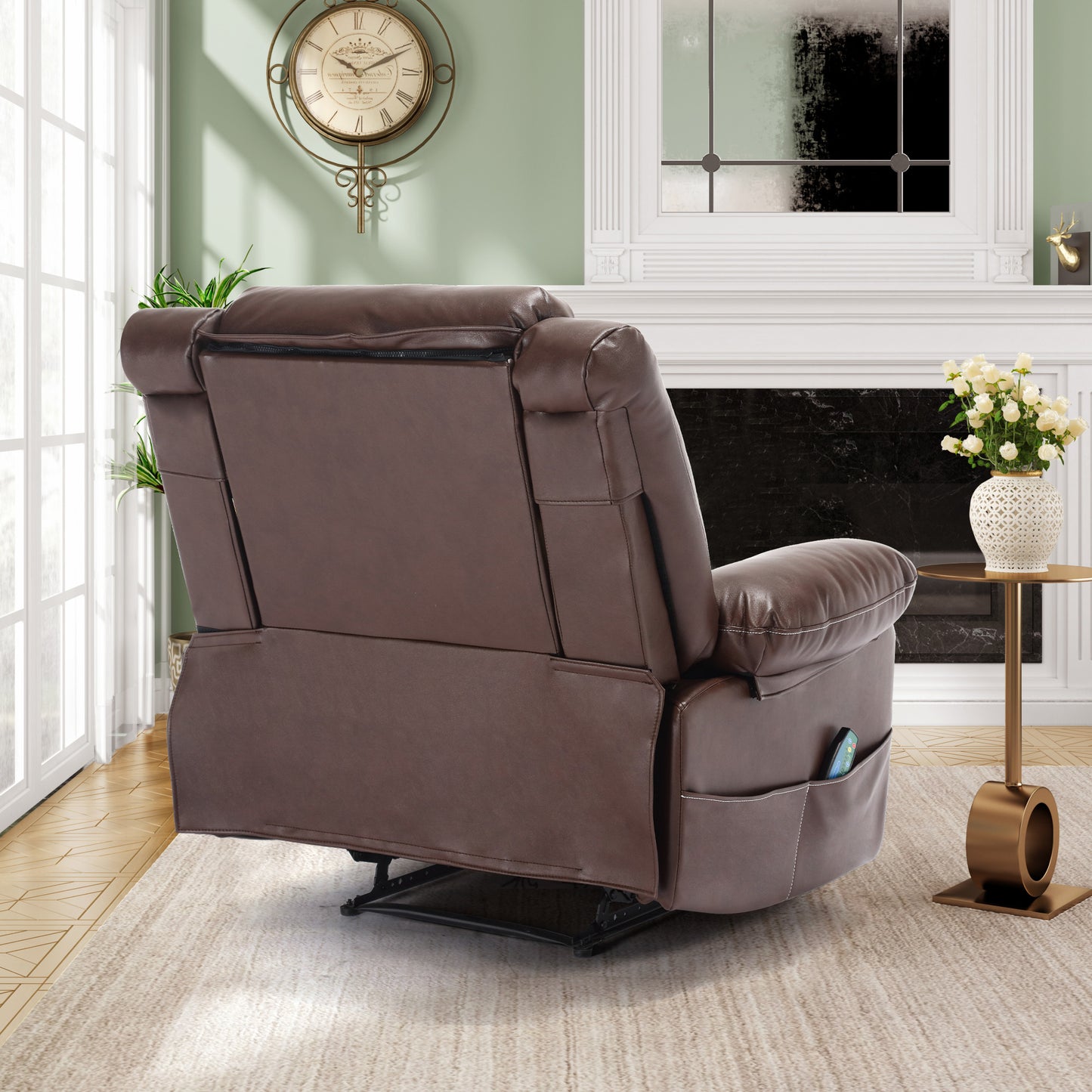 Breathable Leather Massage Recliner Chair Manual Living Room Reclining Sofa - LaTezza Online Shop