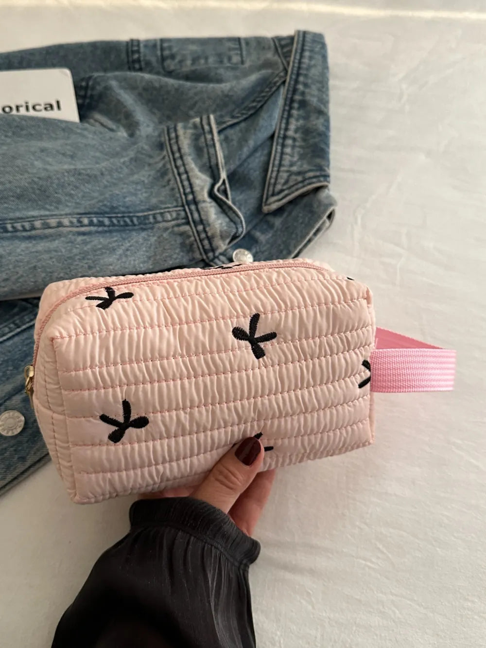 Texture Contrast Bow Wristlet - LaTezza Online Shop