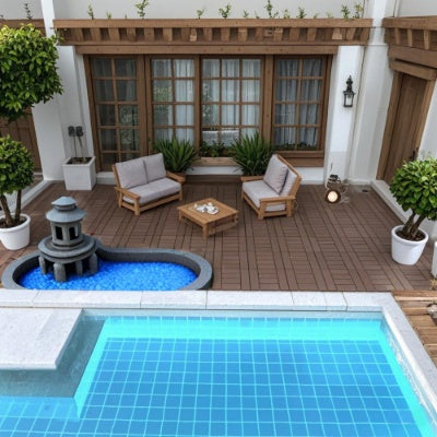 Plastic Interlocking Deck Tiles,44 Pack Patio Deck Tiles,12x12 Square Waterproof Outdoor All Weather - LaTezza Online Shop