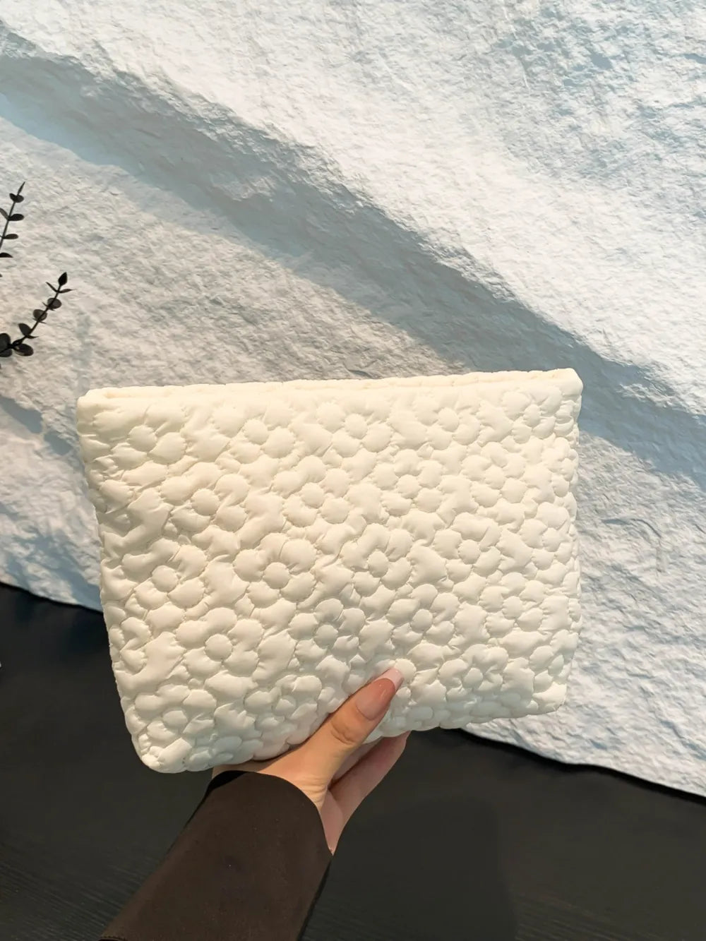Flower Texture Polyester Clutch - LaTezza Online Shop