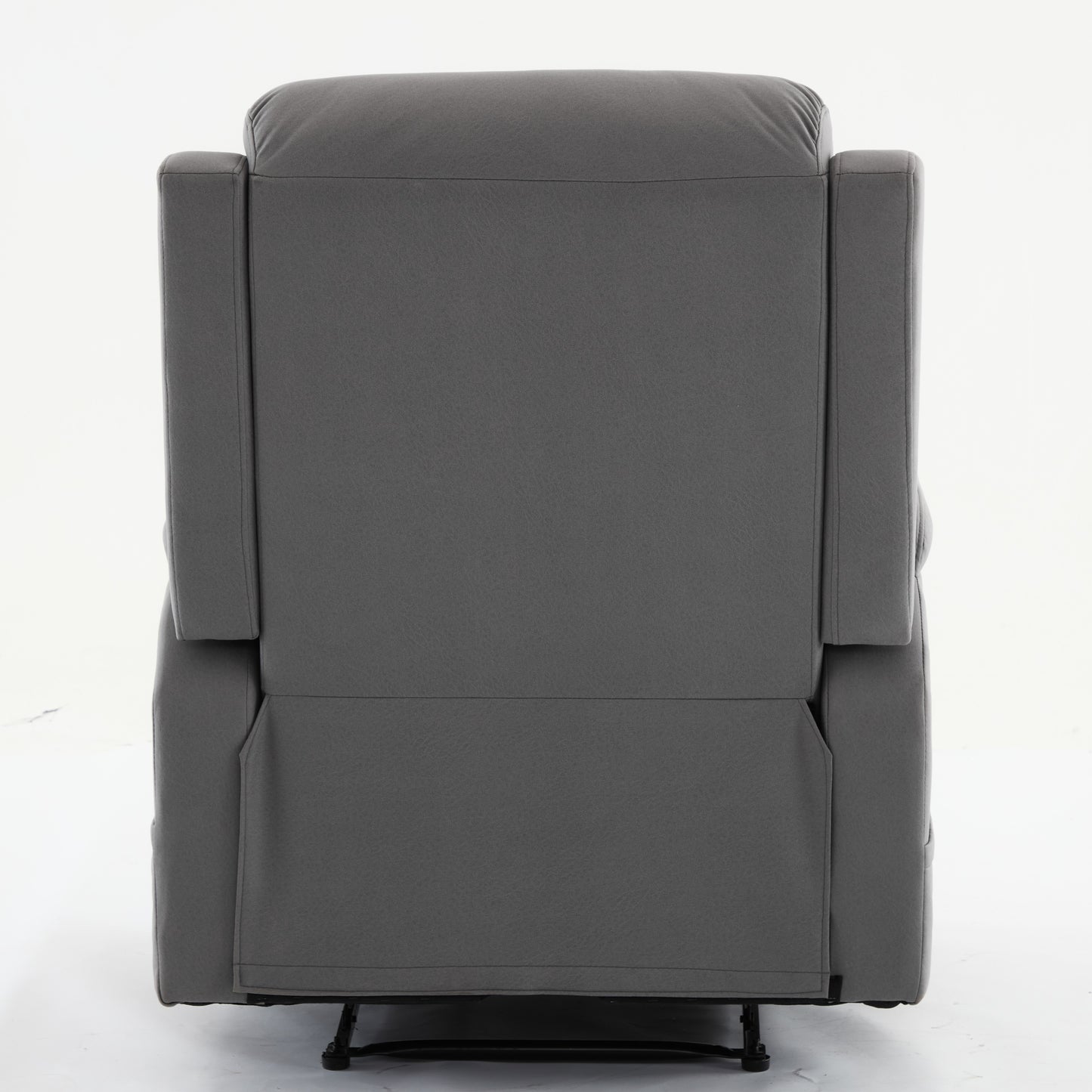 PU leather recliner massage chair with adjustable leg positions at the back, easy to reach side buttons - gray - LaTezza Online Shop