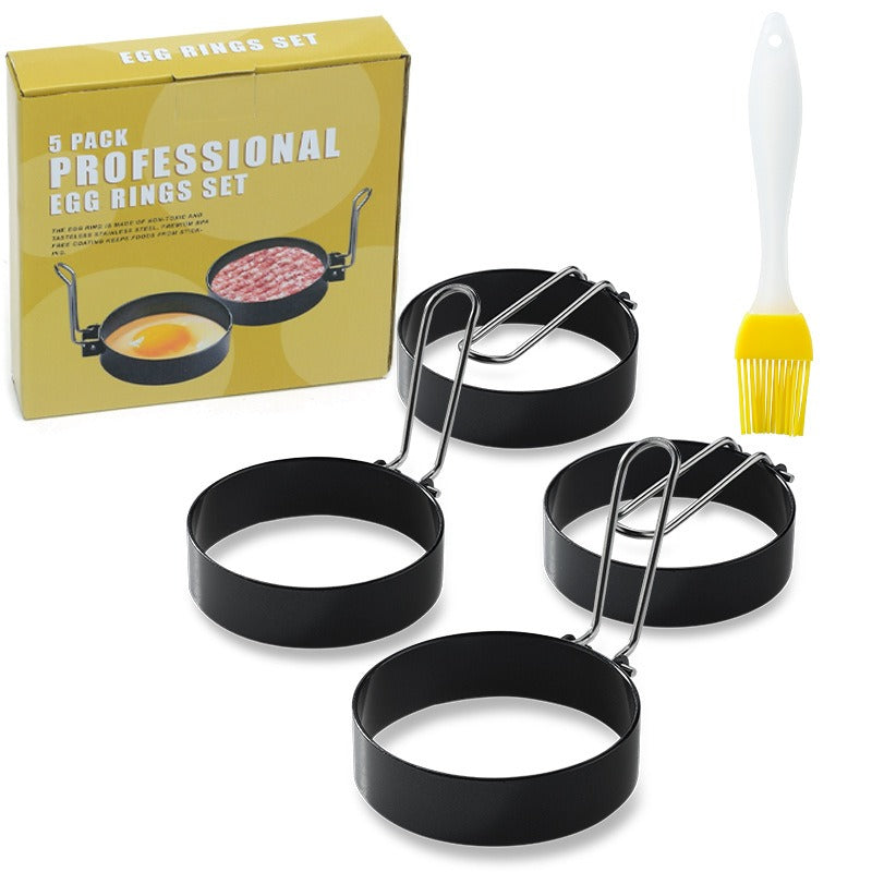 Creative thickened stainless steel non stick coating circular egg fryer hamburger patty mold - LaTezza Online Shop