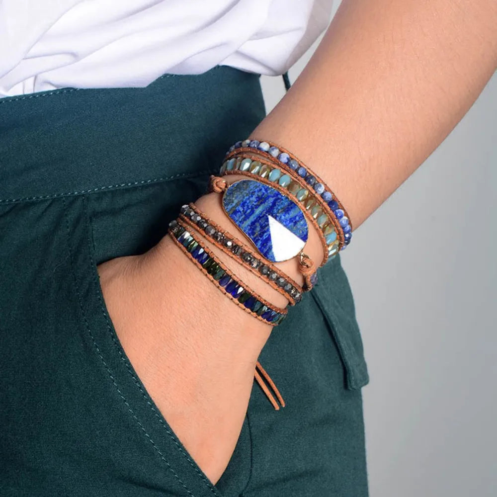 Lapis Lazuli Layered Bracelet - LaTezza Online Shop
