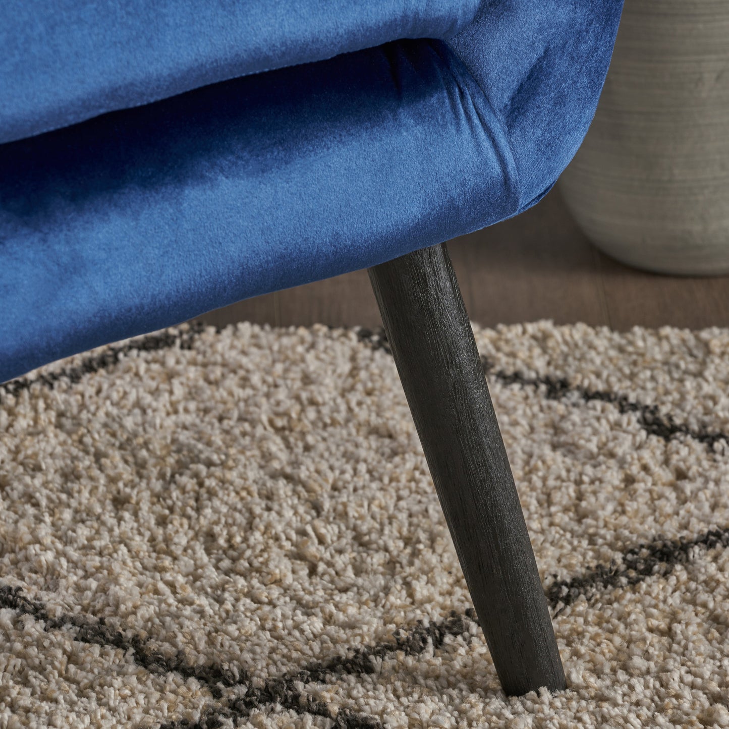 Navy Blue Armchair for Living Room, Velvet Upholstered - LaTezza Online Shop