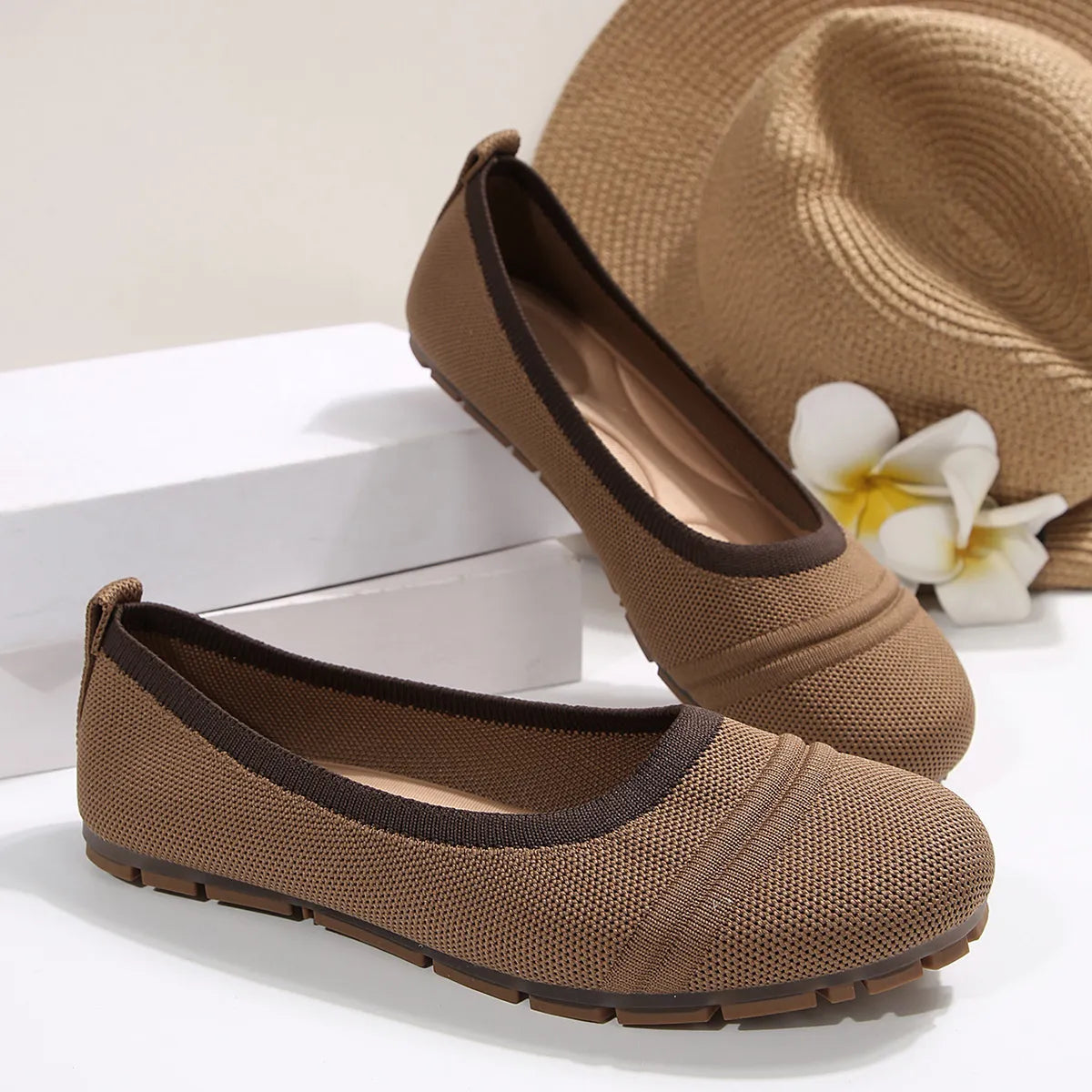 Round Toe Flat Slip-Ons