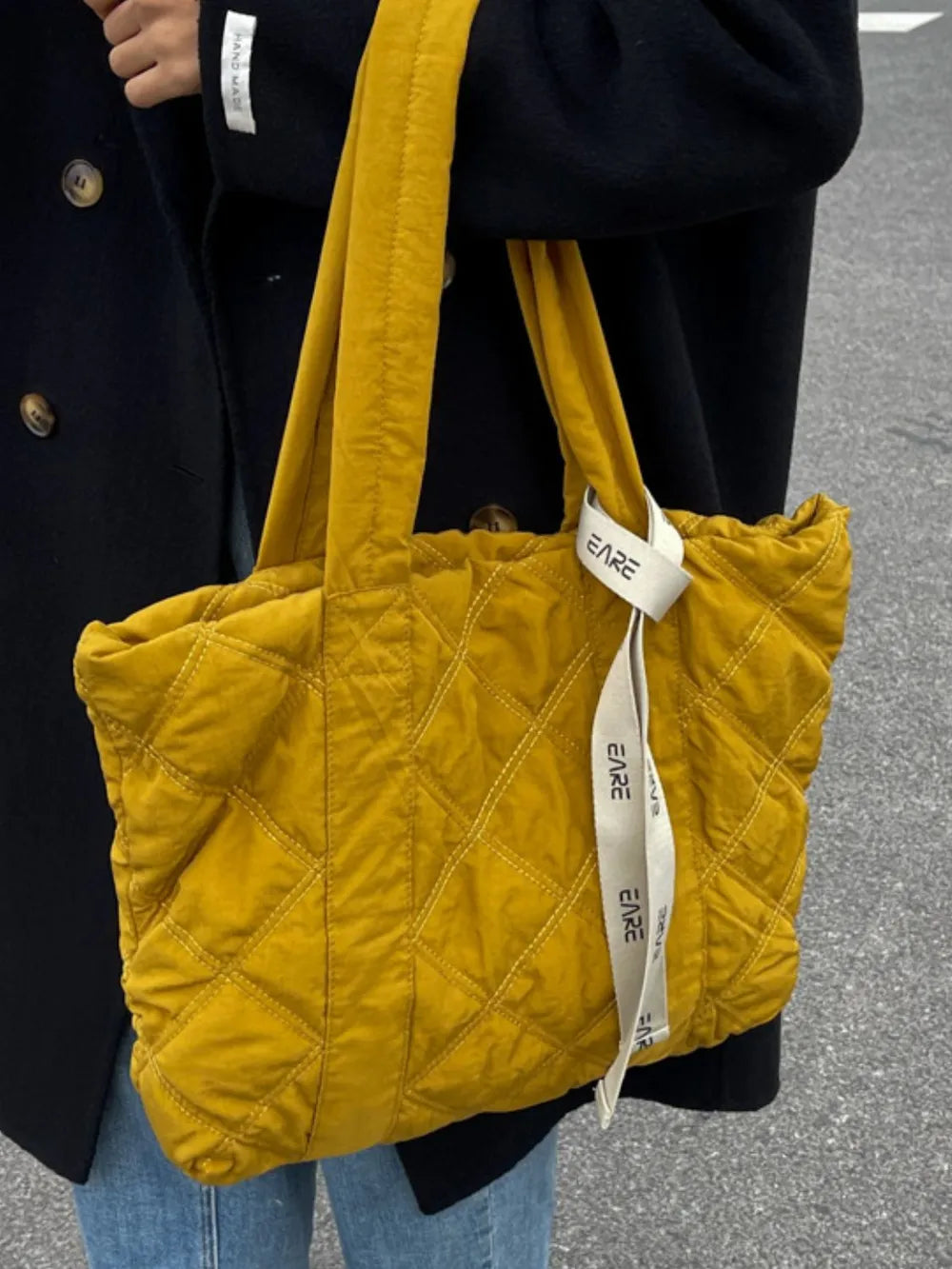 Quilted Nylon Large Tote Bag - LaTezza Online Shop