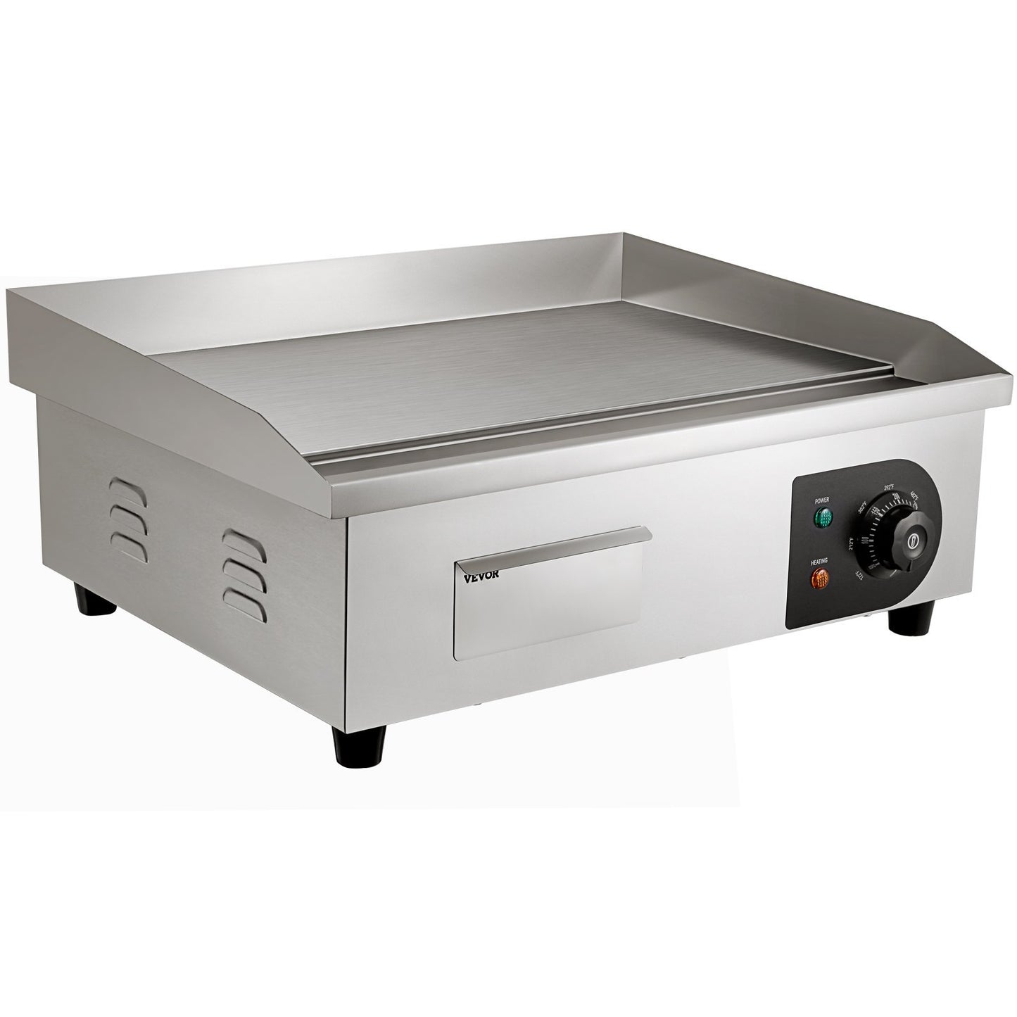 VEVOR ,1600W Countertop Flat Top Steel Teppanyaki Grill With Iron Cooking Plate Adjustable Temp Control 2 Shovels & Brushes, 110V - LaTezza Online Shop