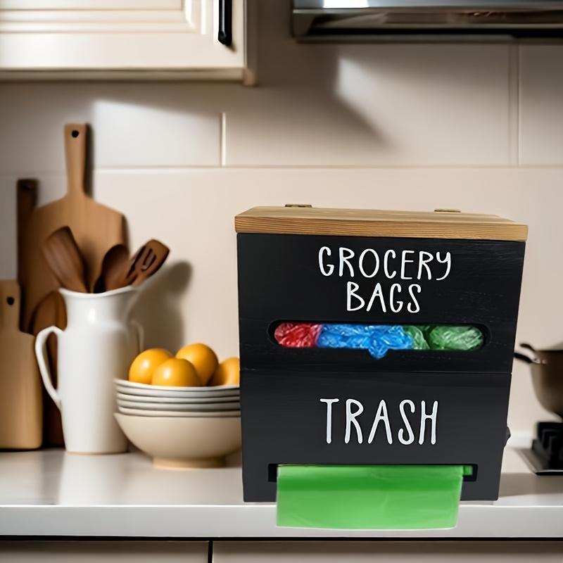 Wooden Garbage Bag Storage Box Two In One - LaTezza Online Shop