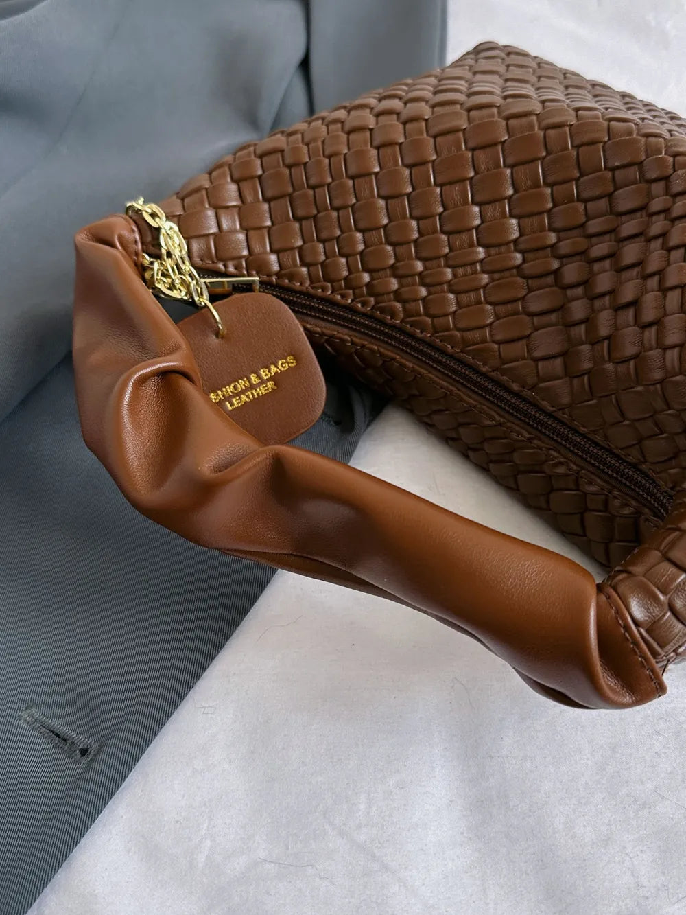 PU Leather Woven Crossbody Bag - LaTezza Online Shop