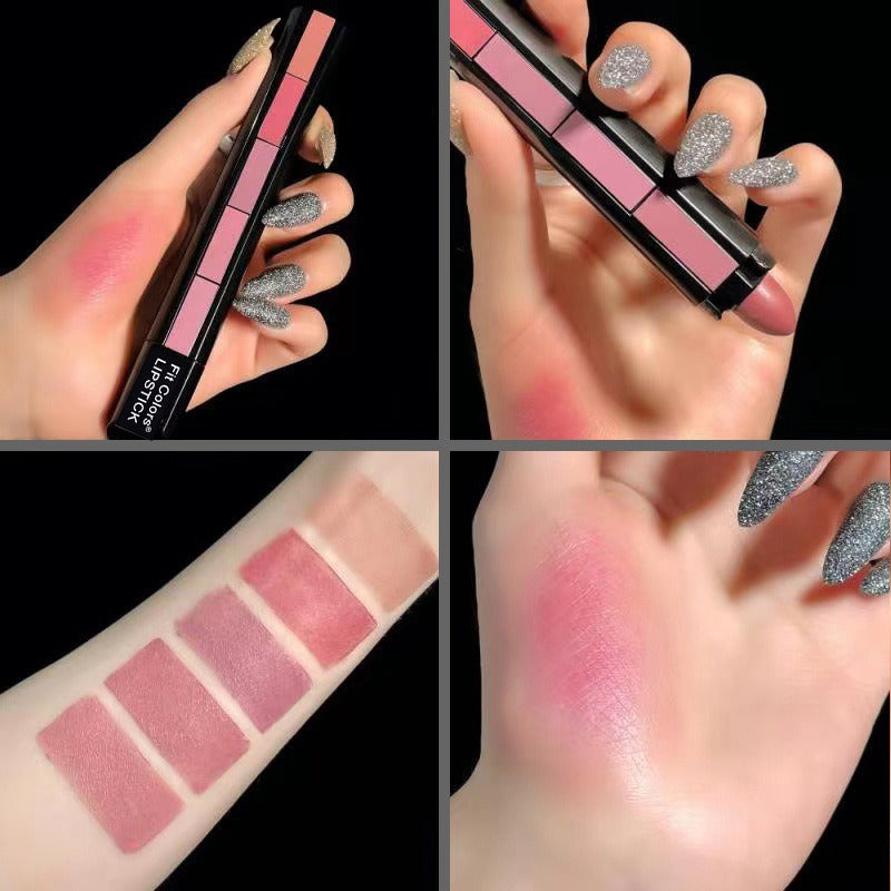 5 Colors Matte Velvet Lipstick Waterproof Sweatproof Lip Gloss Duration Colorfast Lipstick Non Stick Cup Lip Gloss Cosmetics - LaTezza Online Shop