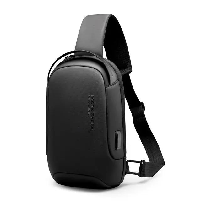Mark Ryden Anti-theft Male Crossbody Sling Bag USB Charging Water-resistant Messenger Chest Bag
