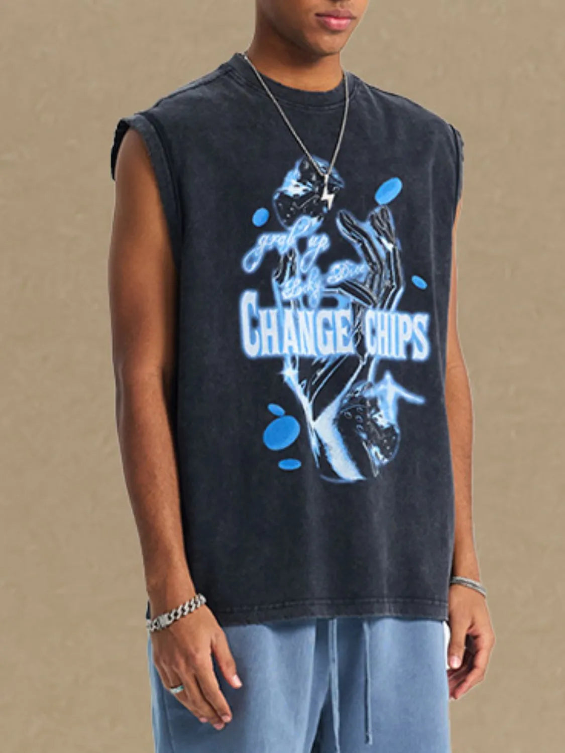 Men's Graphic Round Neck Tank - LaTezza Online Shop