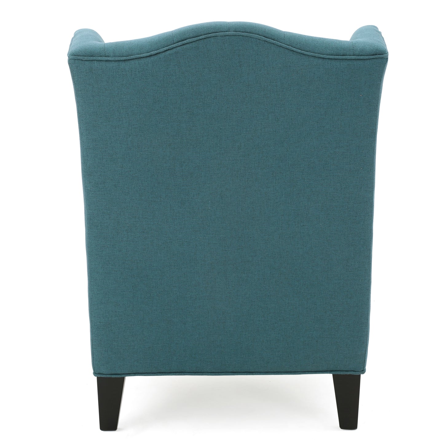 Teal Upholstered Wingback Chair with Birch Wood Legs - LaTezza Online Shop