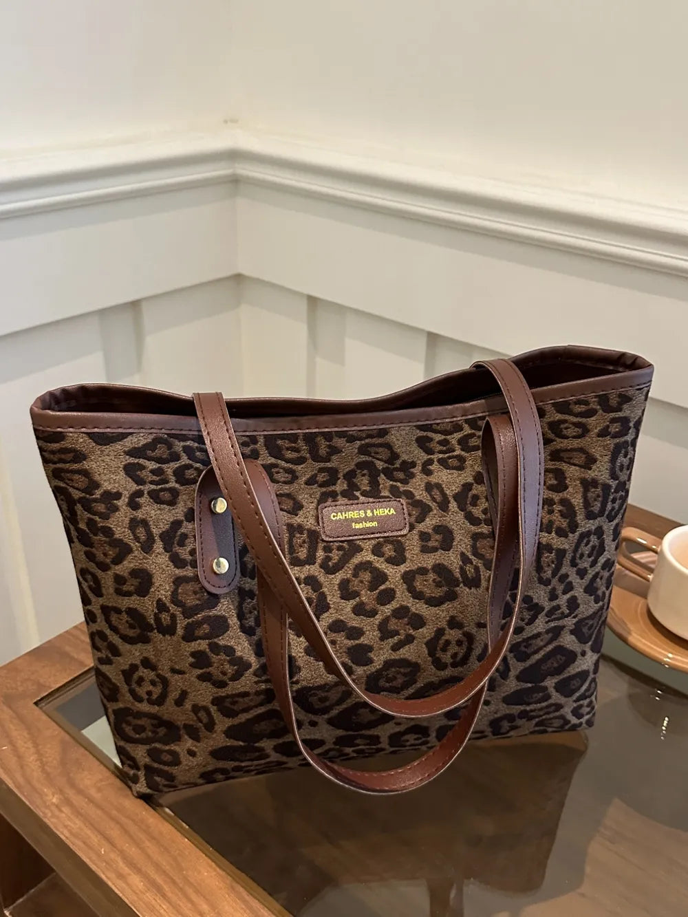 Leopard Polyester Tote Bag - LaTezza Online Shop