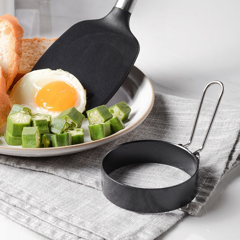 Creative thickened stainless steel non stick coating circular egg fryer hamburger patty mold - LaTezza Online Shop