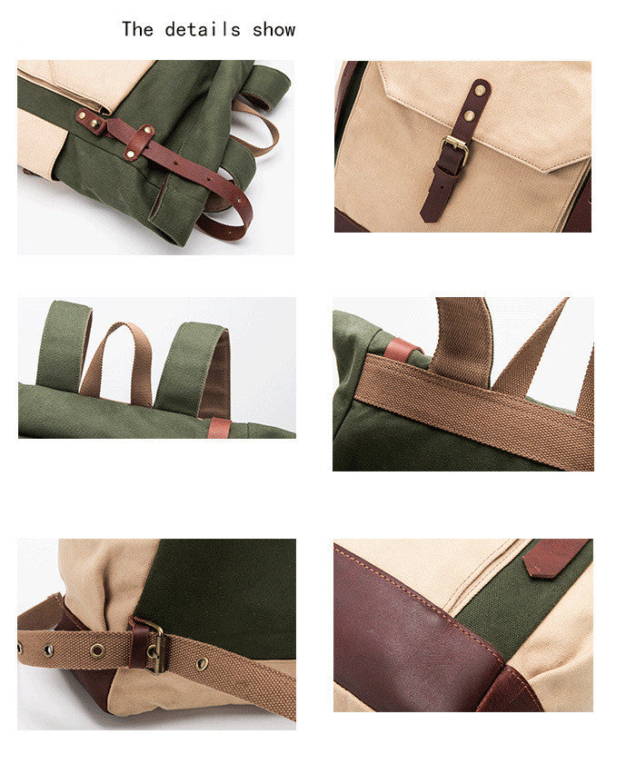 Men's and women's canvas retro backpack - LaTezza Online Shop