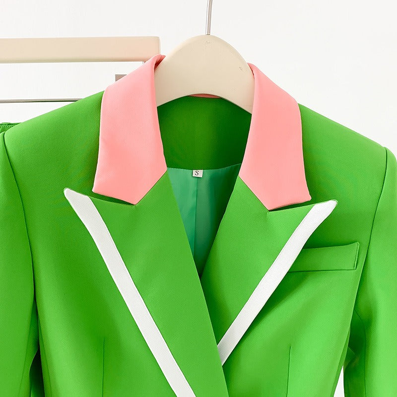 Spring and Autumn Temperament Set Women's Slim Fit Suit Small Coat Hanging Flare Pants Commuter Workplace Two Piece Set - LaTezza Online Shop