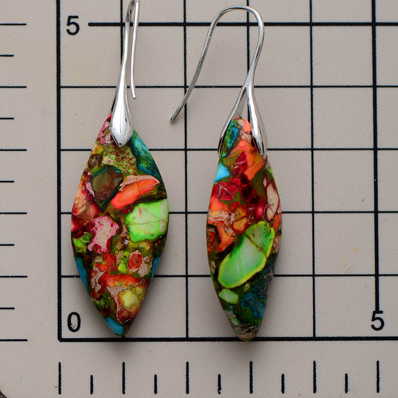 New Bohemian Emperor Stone Leaf Pendant Earrings and Accessories - LaTezza Online Shop