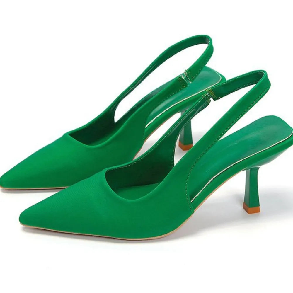 Pumps Point Toe Kitten Heel Slingback - LaTezza Online Shop