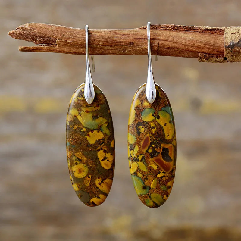 Natural Stone Copper Dangle Earrings - LaTezza Online Shop