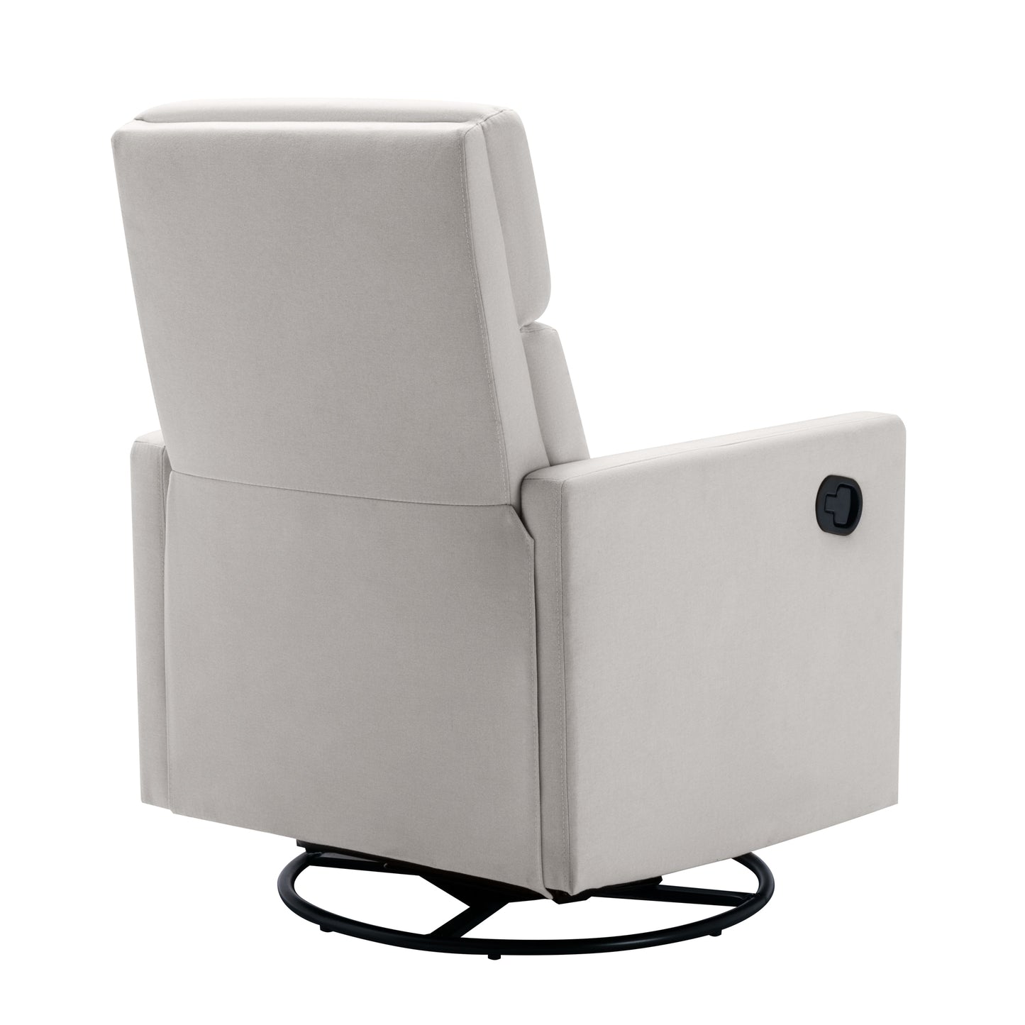 Modern Upholstered Rocker Nursery Chair Plush Seating Glider Swivel Recliner Chair Beige - LaTezza Online Shop