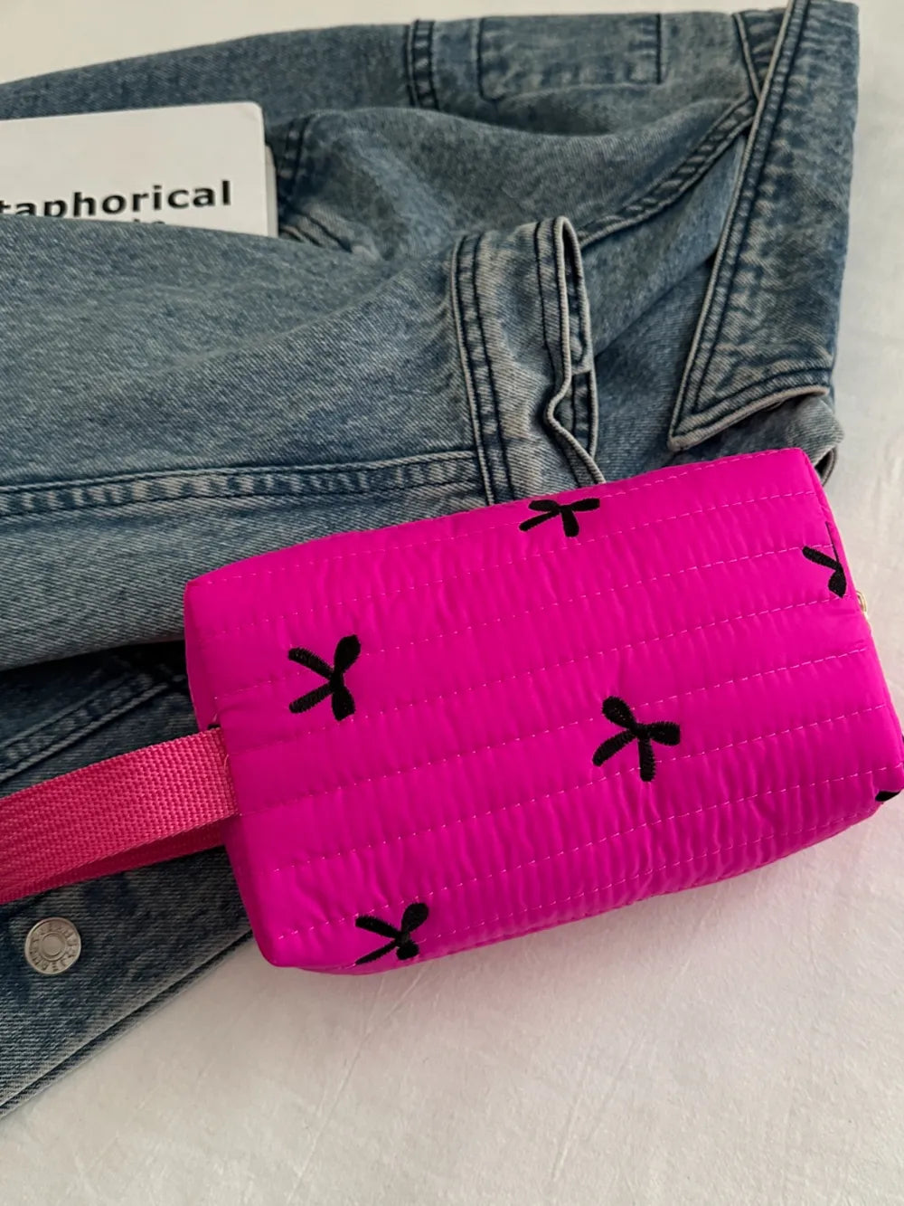 Texture Contrast Bow Wristlet - LaTezza Online Shop