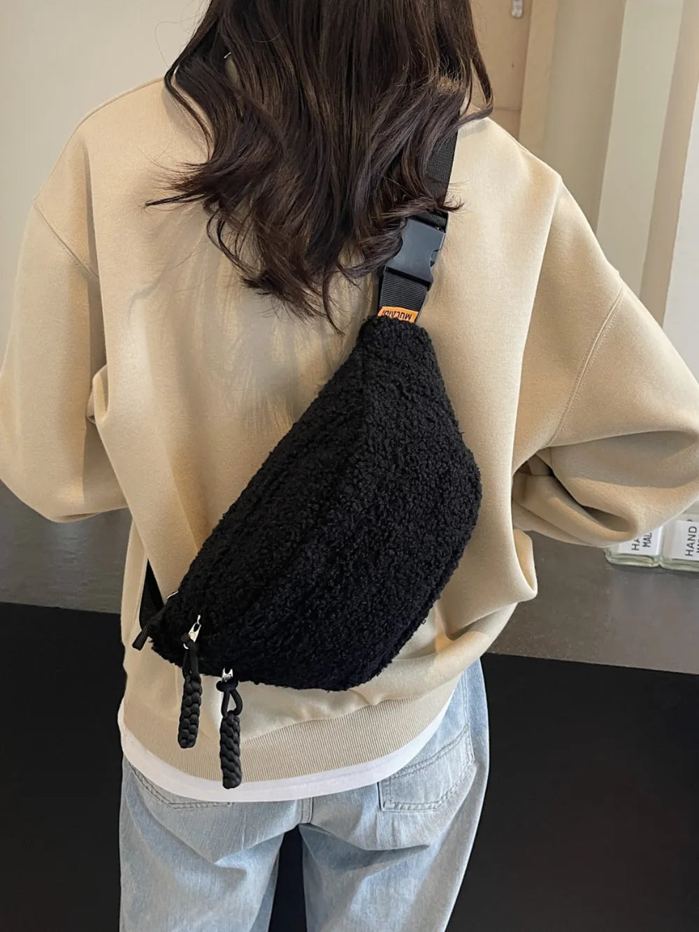 Sherpa Crossbody Bag with Adjustable Strap - LaTezza Online Shop