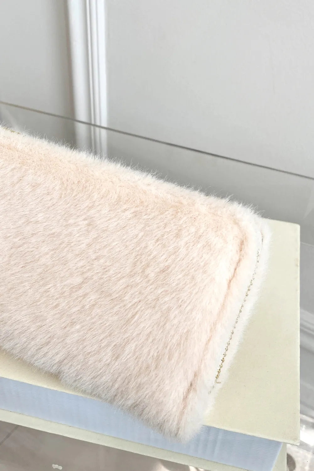 Solid Color Fluff Rectangle Wallet - LaTezza Online Shop
