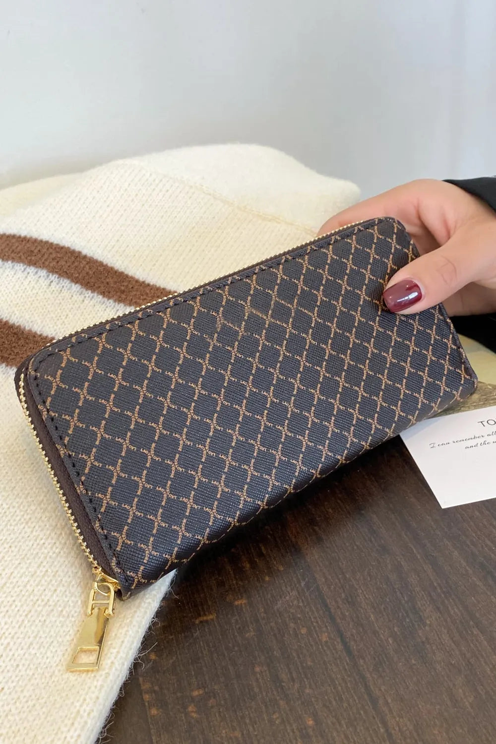 PU Leather Plaid Wallet - LaTezza Online Shop