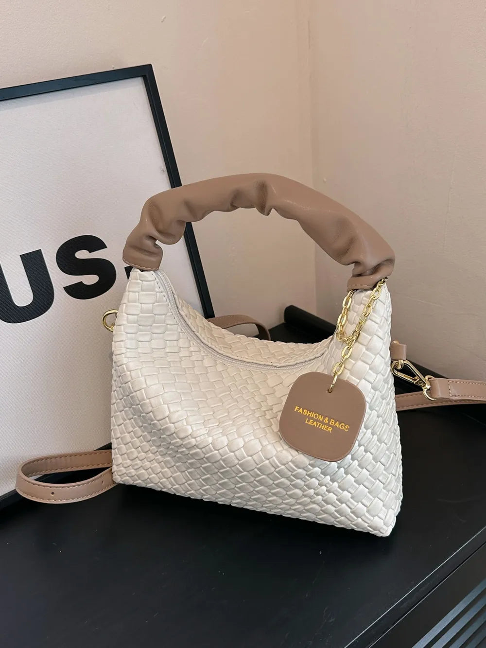 PU Leather Woven Crossbody Bag - LaTezza Online Shop