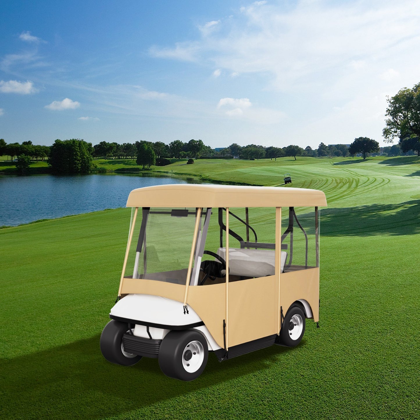 VEVOR Golf Cart Enclosure Cover 4 Sided Fairway Deluxe 300D Waterproof With Transparent Windows - LaTezza Online Shop