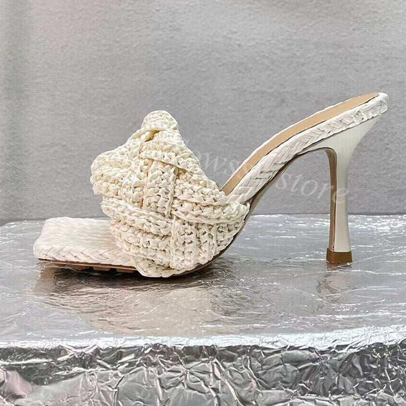 Pumps Vine Grass Woven Design Sexy High Heel Shoes Fairy Outdoor Ball High Heel Slippers - LaTezza Online Shop