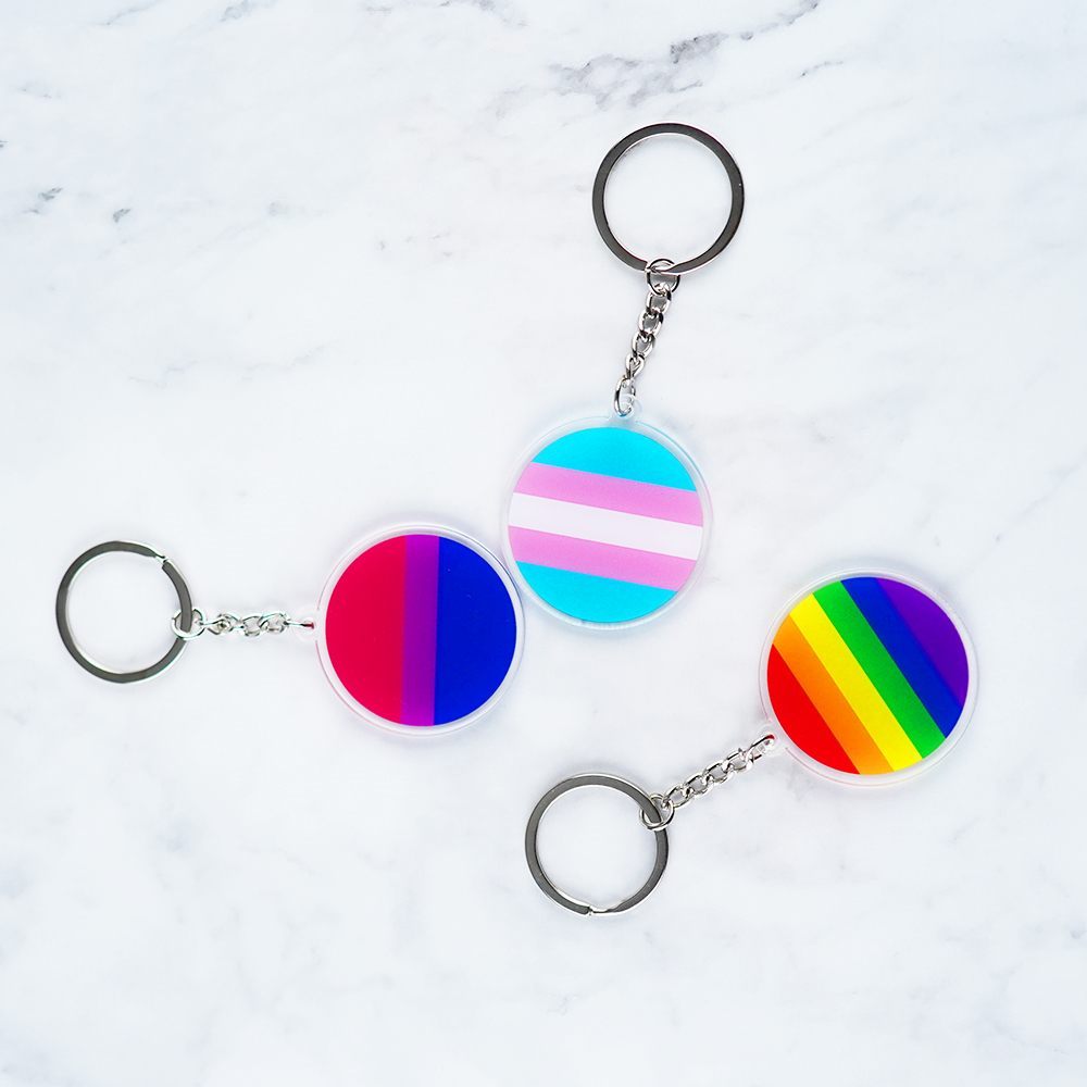 Bisexual Transgender LGBT Flag Pendant Key Ring - LaTezza Online Shop