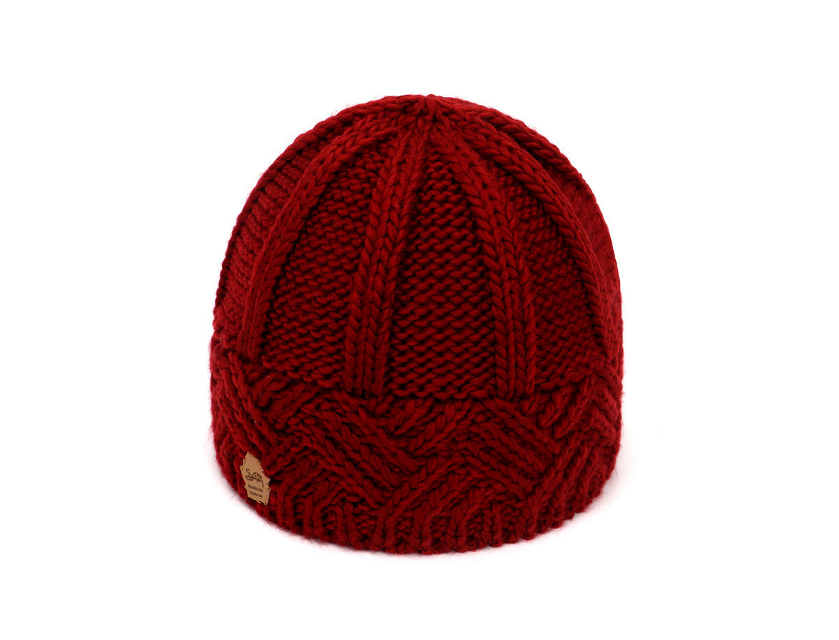 European and American retro style diamond grid coarse needle knitted hat for men and women, fashionable autumn and winter knitted hat - LaTezza Online Shop