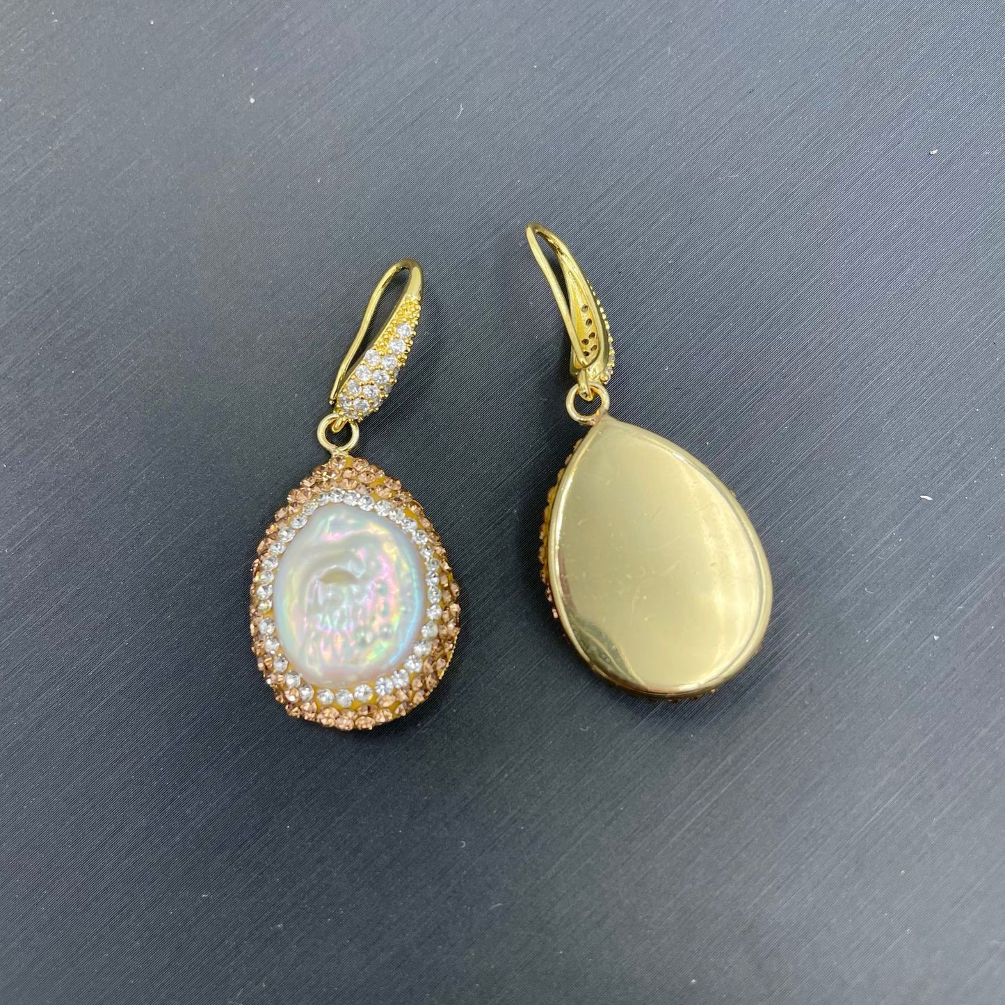 Baroque shaped pearl earrings luxury dangle jewelry - LaTezza Online Shop