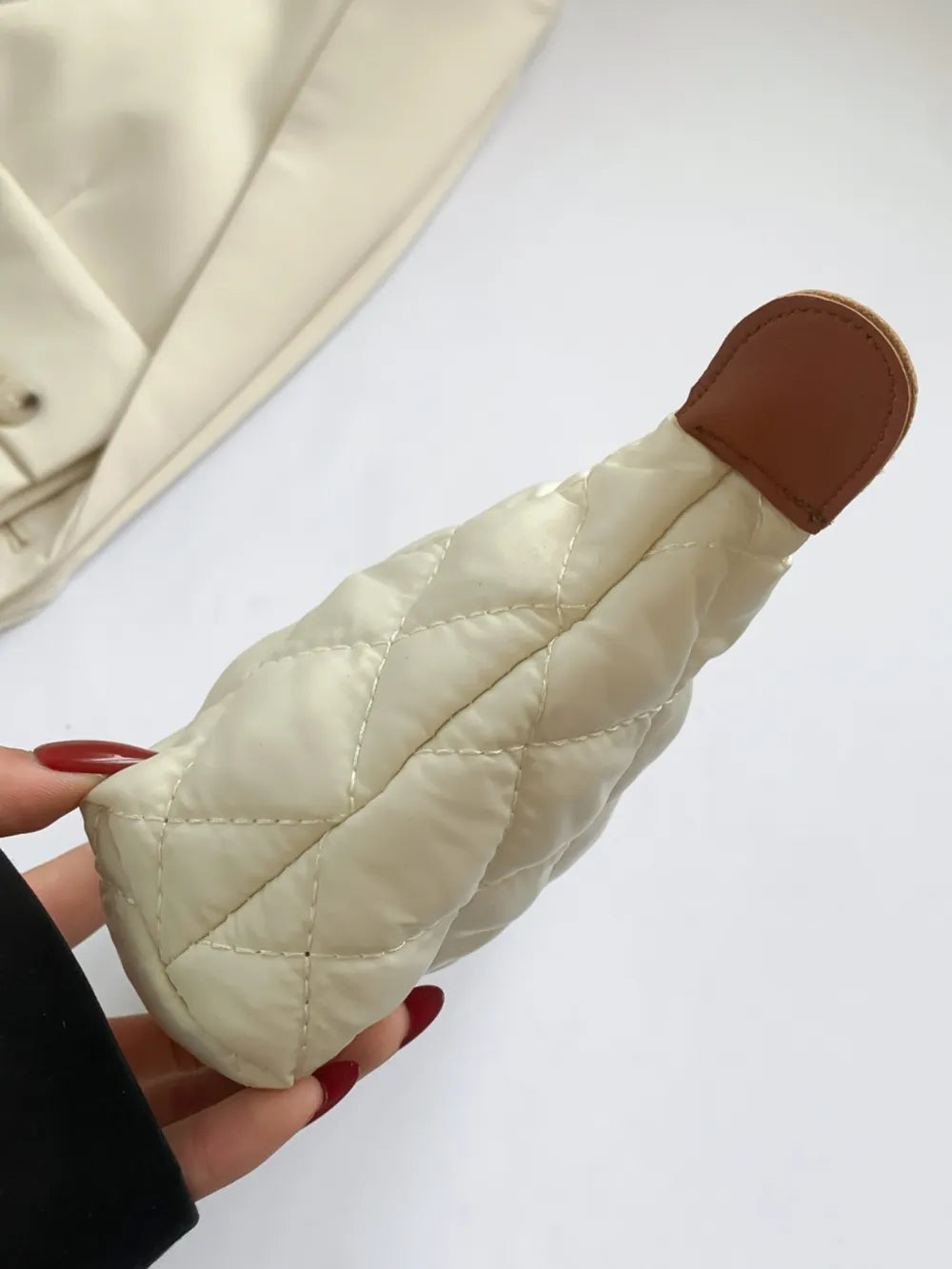 Solid Quilted Clutch with Zipper - LaTezza Online Shop