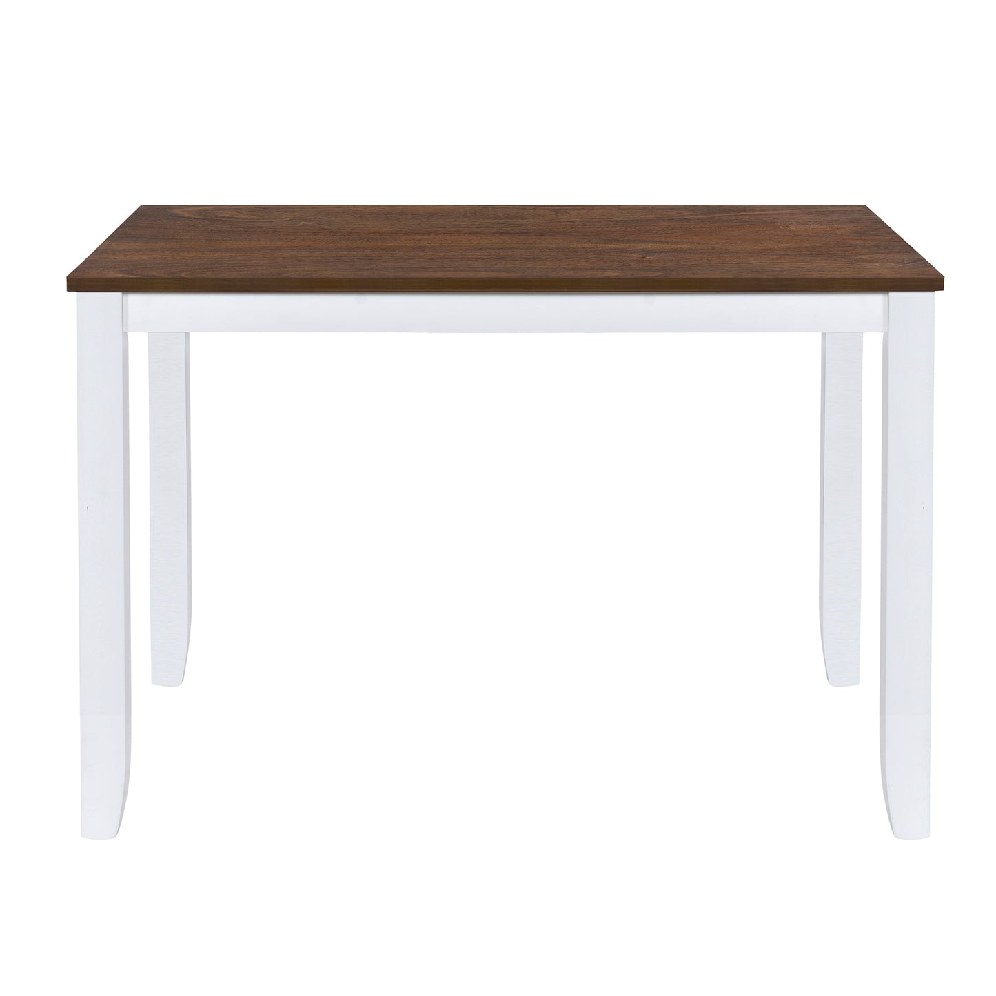 TOPMAX Rustic Minimalist Wood 5-Piece Dining Table Set with 4 X-Back Chairs for Small Places White - LaTezza Online Shop
