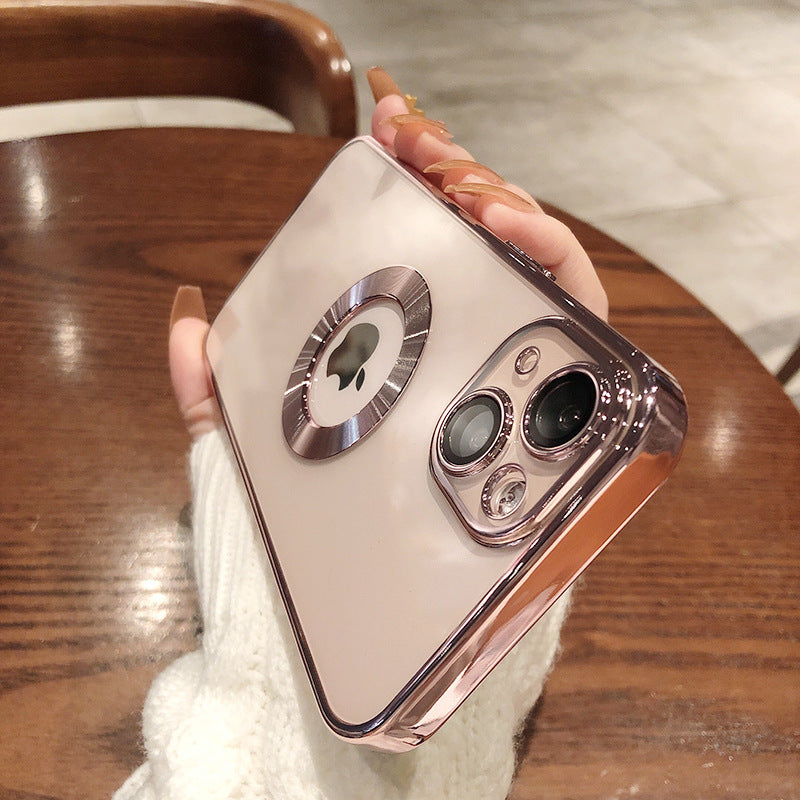 Phone Case With Camera Protector Advanced Electroplating Integrated With Lens Protector Phone Case For Iphone12 13promax Simple 11 Soft - LaTezza Online Shop