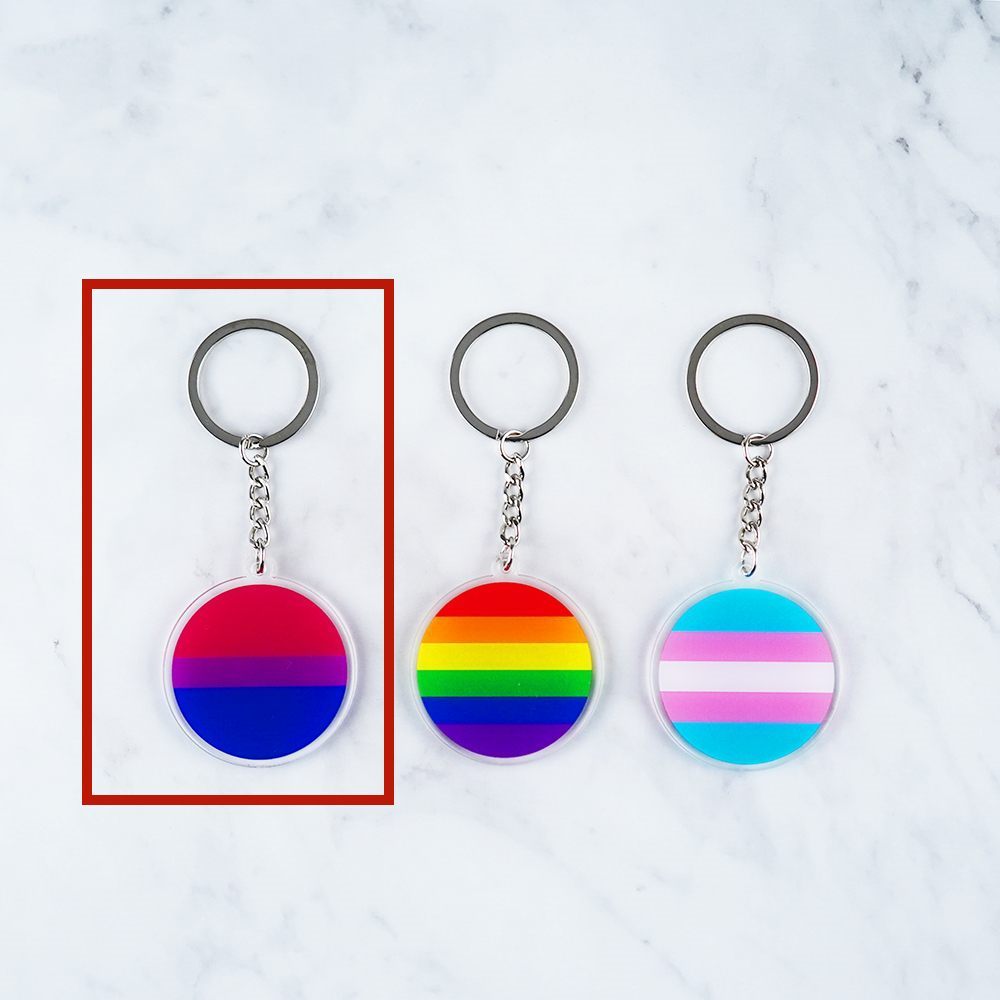 Bisexual Transgender LGBT Flag Pendant Key Ring - LaTezza Online Shop
